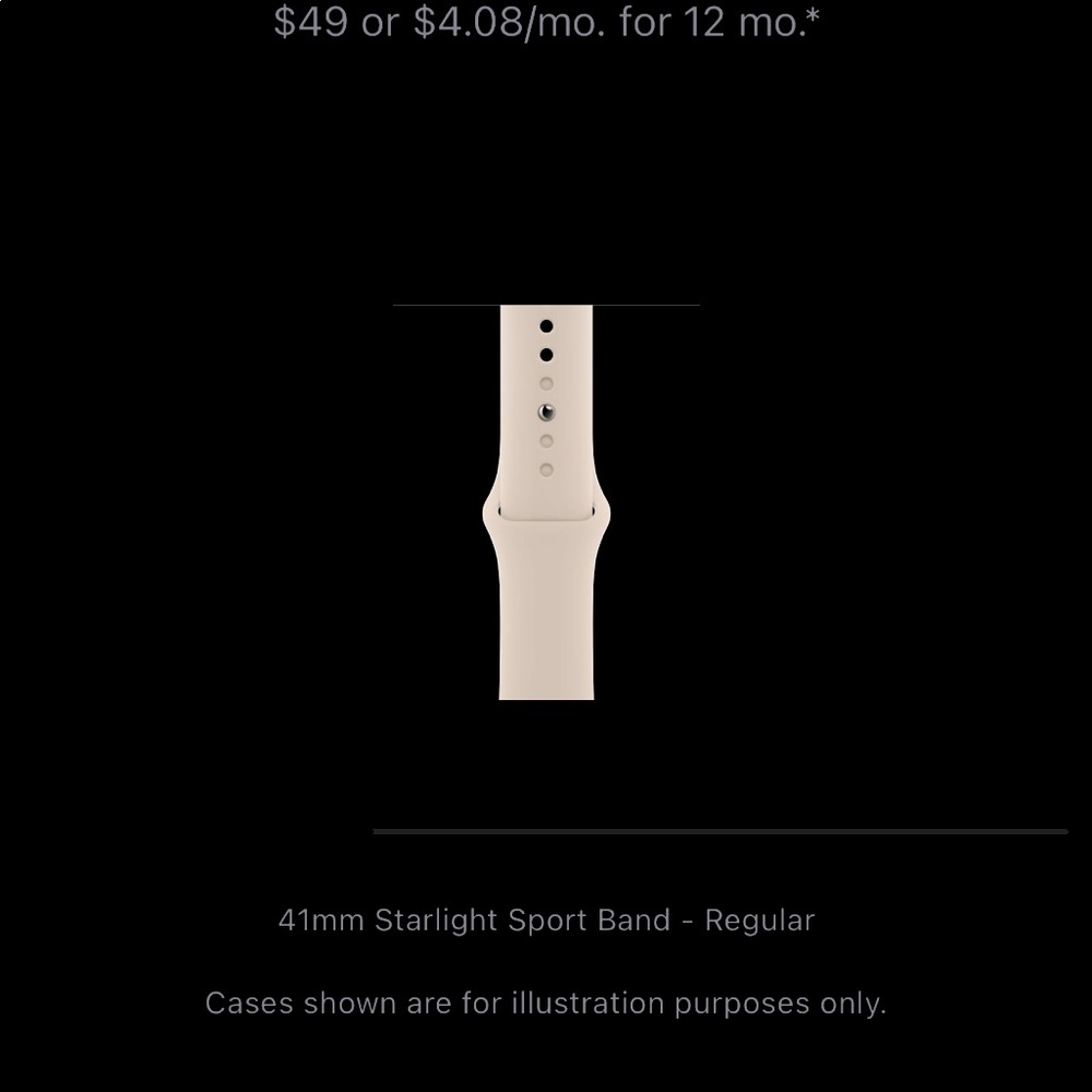 Starlight Apple Watch Band- 41mm. Never used.